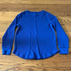 Old Navy Kid’s Blue Waffle Long Sleeve Shirt Size 6/7